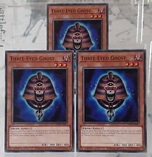 YUGIOH Playset - 3x Three-Eyed Ghost - PHNI-EN097 - Phantom Nightmare - EN/NM