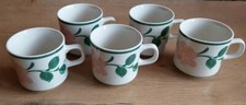Vier Jahreszeiten Dekor  Wildrose Rosen 5 Tassen / Kaffeetassen