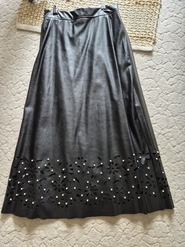 Damenrock schwarz lederimitat - damenrock,