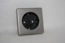 Gira E 20 E 21 Steckdosen Blende (ohne Schraube) in Edelstahl