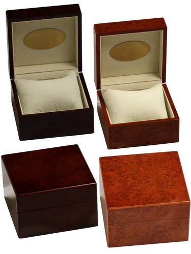 Uhrenbox braun klavierlack - braun,