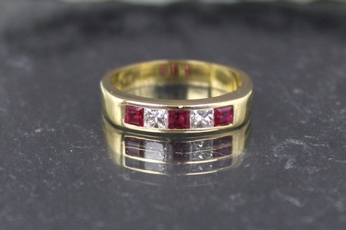 Rubin diamant goldring 750er - goldring,,