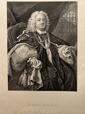 BISCHOP HOADLY 1860 Stich Gravure William Hogarth Antik Stahlstich ENGRAVING