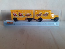 Brekina E439a Lastzug Koffer Weihnachtspostamt Frohe Weihnachten gelb 1:87 m.OVP