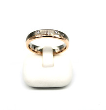 585 Gelbgold /500 Palladium Bicolor Ring Brillant 0,07 ct. H/ VS Damenring RW 58