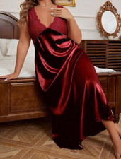 Elegantes Hemdchen-Neglige-Nachthemd-Unterrock-Peignoir Gr. 48 - 4 XL