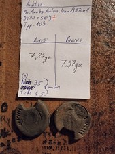 Provinzielle antike Gussform für römisches Falschgeld.