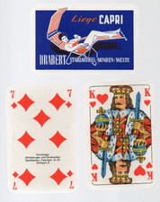 Skat-Karten mit Werbung