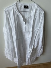 Feine Batistbluse Weiss mit