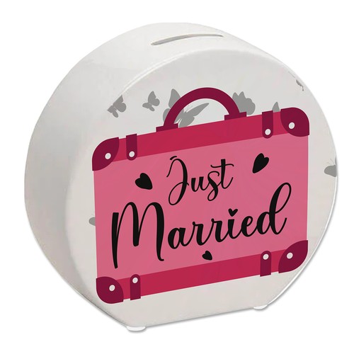 Just married hochzeit spardose - married,