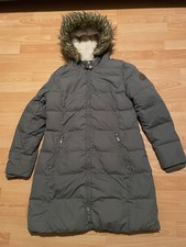 Wintermantel Daunenmantel Lauren Ralph Lauren Größe M Kapuze mit Kunstpelz braun