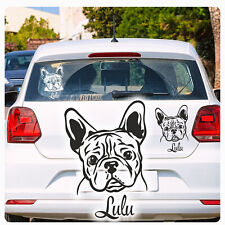 Auto Aufkleber Französische Bulldogge Name Autoaufkleber Hund Pfoten A1803 