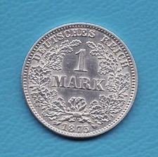 Kaiserreich: 1 Mark 1875 C (Frankfurt), Silber, stempelglanz, RRR