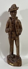 Vintage Naturholz Figur Jäger