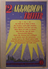 Noten: Reiny Roland, 12 Akkordeon Treffer Peter Schaeffers Musikverlag, 1950.