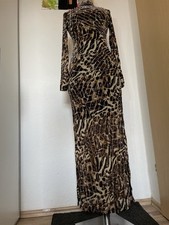 Abendkleid Partykleid Glitzer Paljetten Nude Champagner Größe L 40