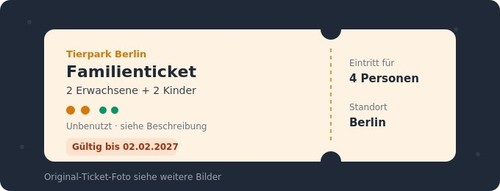 Tierpark berlin flex - tierpark, ticket