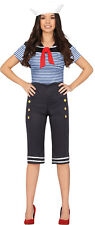 Matrosen Damen Kostüm Matrosin Marine Girl Sailor Uniform Matrose Größe L 42-44