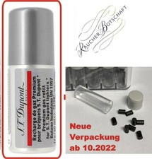 Dupont-Gas  Feuerzeug  ROT  S.T.Dupont  Ampulle  Kartusche  30ml + 8 Zündsteine
