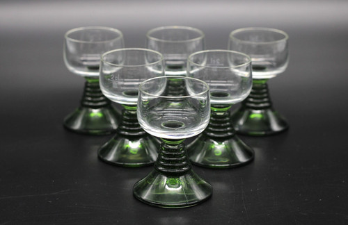Römer gläser grüner fuß - 6x,