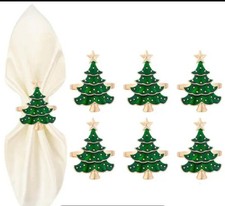 Serviettenringe, 6 Stück Weihnachten, Servietten Schnalle Halter