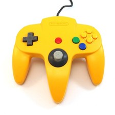 N64 - Original Nintendo Pad #gelb NUS-005 (mit GameCube Analogstick / wie NEU)
