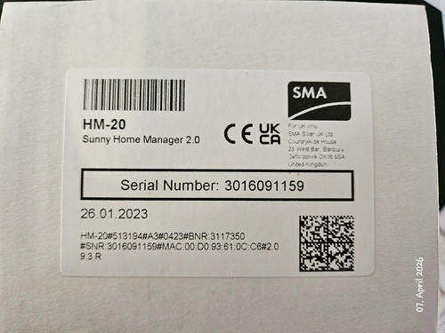 Sma sunny home manager 0 - sunny, 2.0