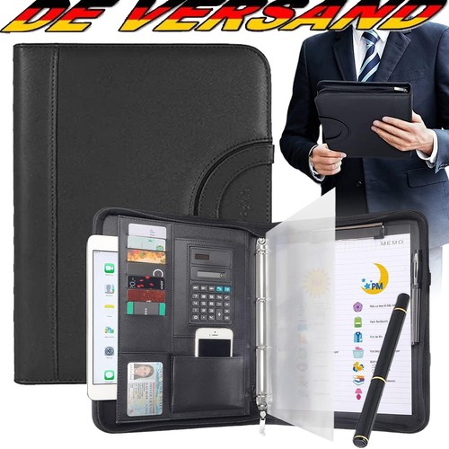 Leder business schreibmappe - a4,