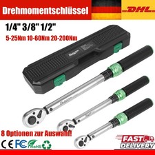 ✅DREHMOMENTSCHLÜSSEL SET 5-25Nm 10-60Nm 20-200Nm 3-tlg. 1/4" 3/8" 1/2" SCHLÜSSEL
