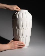Bay Keramik White Floor Vase