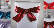 Stuhlschleifen  Schleifenbänder für Stuhlhussen Hochzeit Party Strass schnalle