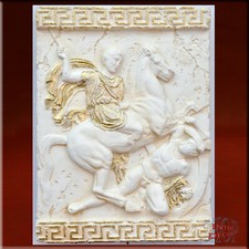 Relief Wandrelief Wandbild Alexander der Große 3D Bild Bildwerk Antik Kunstharz