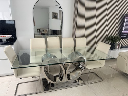 Esstisch aus glas 8 stühle - glas, &