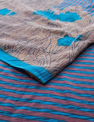 Sari aus reiner - kreppseide, 100