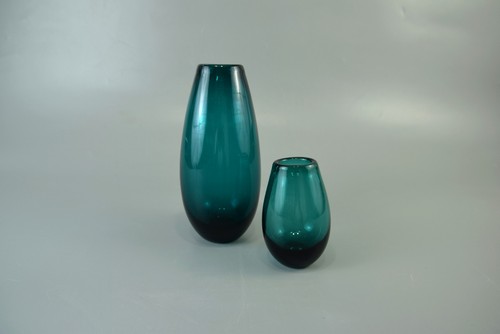 Vintage glasvasen set 2 - glasvasen-set, (2