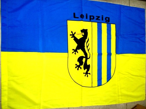 Fahne stadt leipzig bedruckt - leipzig,