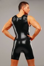 Latex Body Fetisso Herren Catsuit Overall Anzug Penishülle Penis Rubber Kondom