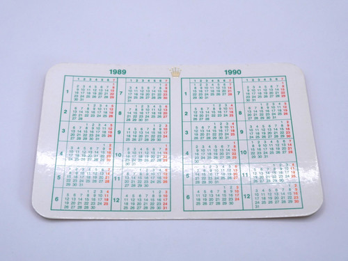 Rolex kalender 1989 - rolex, 1989/90