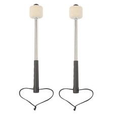 2x Trommel Schlägel mit Filzkopf für Marching Band Bass Drum Skid Resistance/