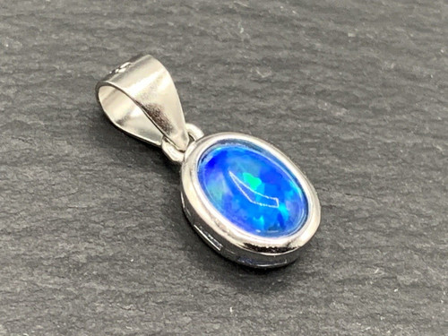 Opal anhänger blau - anhänger,