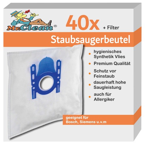 Clean staubsaugerbeutel - 40, mr.clean