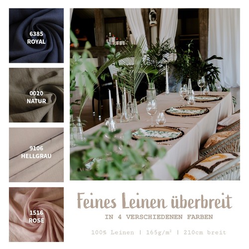 Leinen meterware überbreit - leinen,