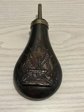 Alte Schwarzpulverflasche Pulverhorn Pulverflasche