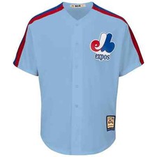 MLB Baseball Trikot Montreal Expos Cooperstown Coolbase Majestic Jersey hellblau