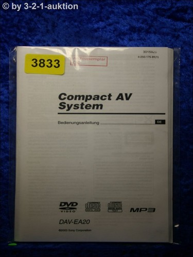 Sony bedienungsanleitung dav - sony,