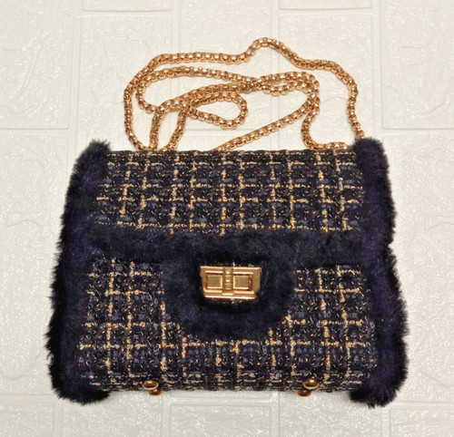 Abendtasche klein bouclé - abendtasche,