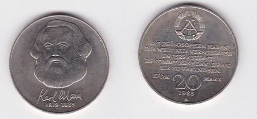 Ddr gedenk münze mark karl - münze,