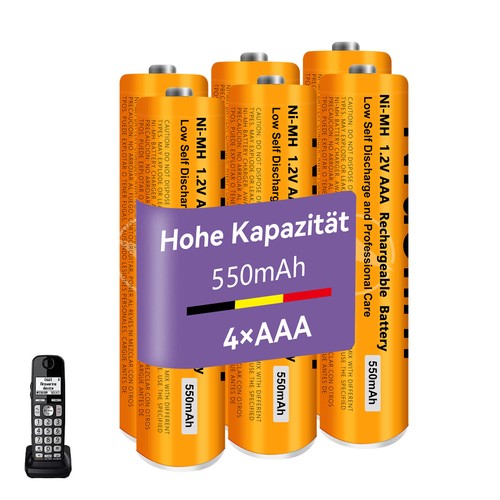 Wiederaufladbare aaa nimh 550 - aaa,