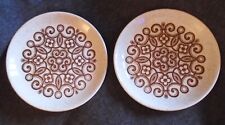 Biltons Ironstone Celtic Rose 2 x 9 Zoll Speiseteller beige braun 70er Jahre sehr guter Zustand