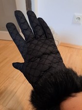 ❤️Top Neu Handschuhe Pelz Fell Schwarz NP 59 € Einheitsgröße 